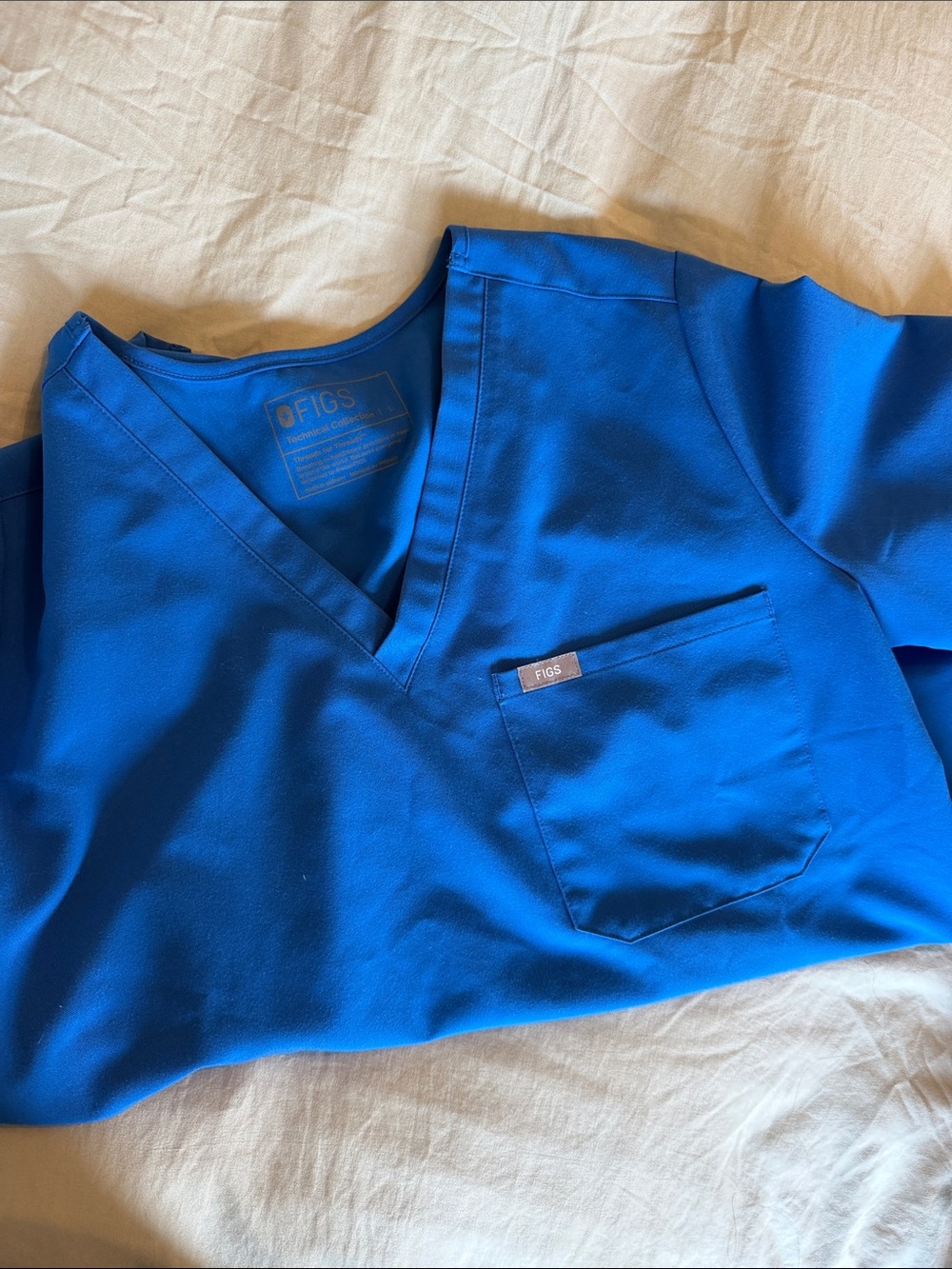 Figs V-Neck Top in Royal Blue